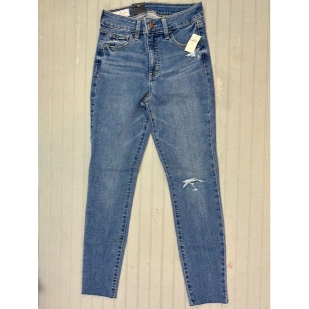 Gap Size 26 2 Short Womens Jeans Universal Jeggings High Rise Distress Raw Hem